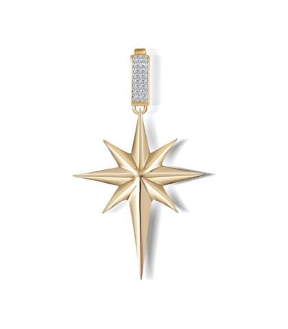 14 Ayar Altın Kuzey Yıldızı Kolye Ucu