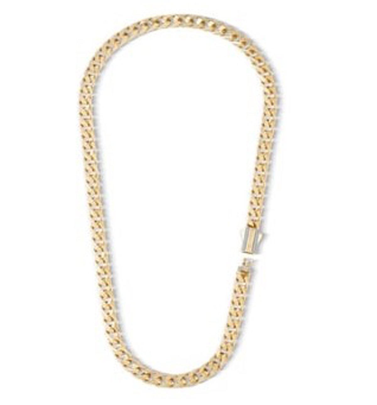 14 Ayar Altın Kilit Detaylı Kalın Kolye