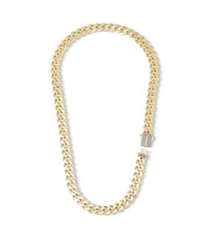 14 Ayar Altın Kilit Detaylı Kalın Kolye