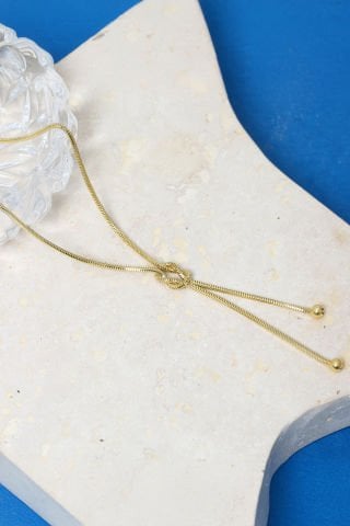 14 Ayar Altın Düğümlü İtalyan Kolye