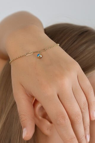 14 Ayar Altın Nazar Boncuklu Bileklik