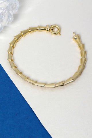 14 Ayar Altın Modern Tasarım Kadın Bileklik