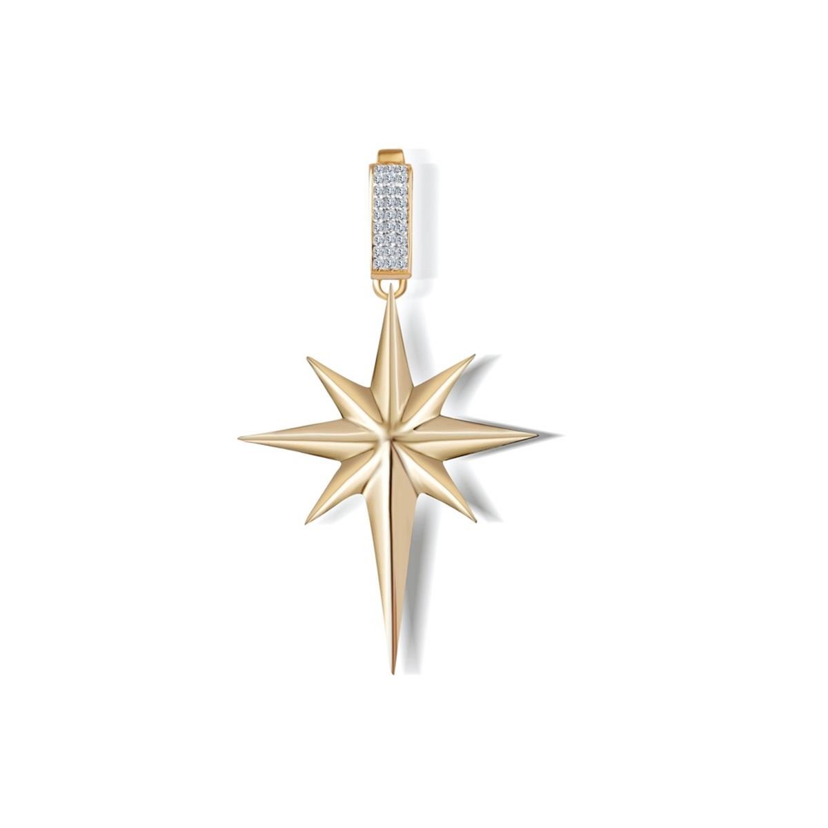 14 Ayar Altın Kuzey Yıldızı Kolye Ucu Charm