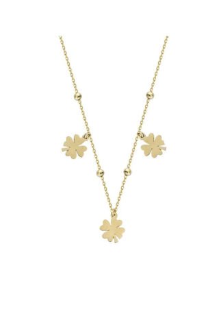 14 Ayar Altın 3'lü Yonca Kolye