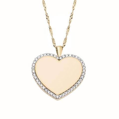 14 Ayar Altın Kalp Altın Kolye