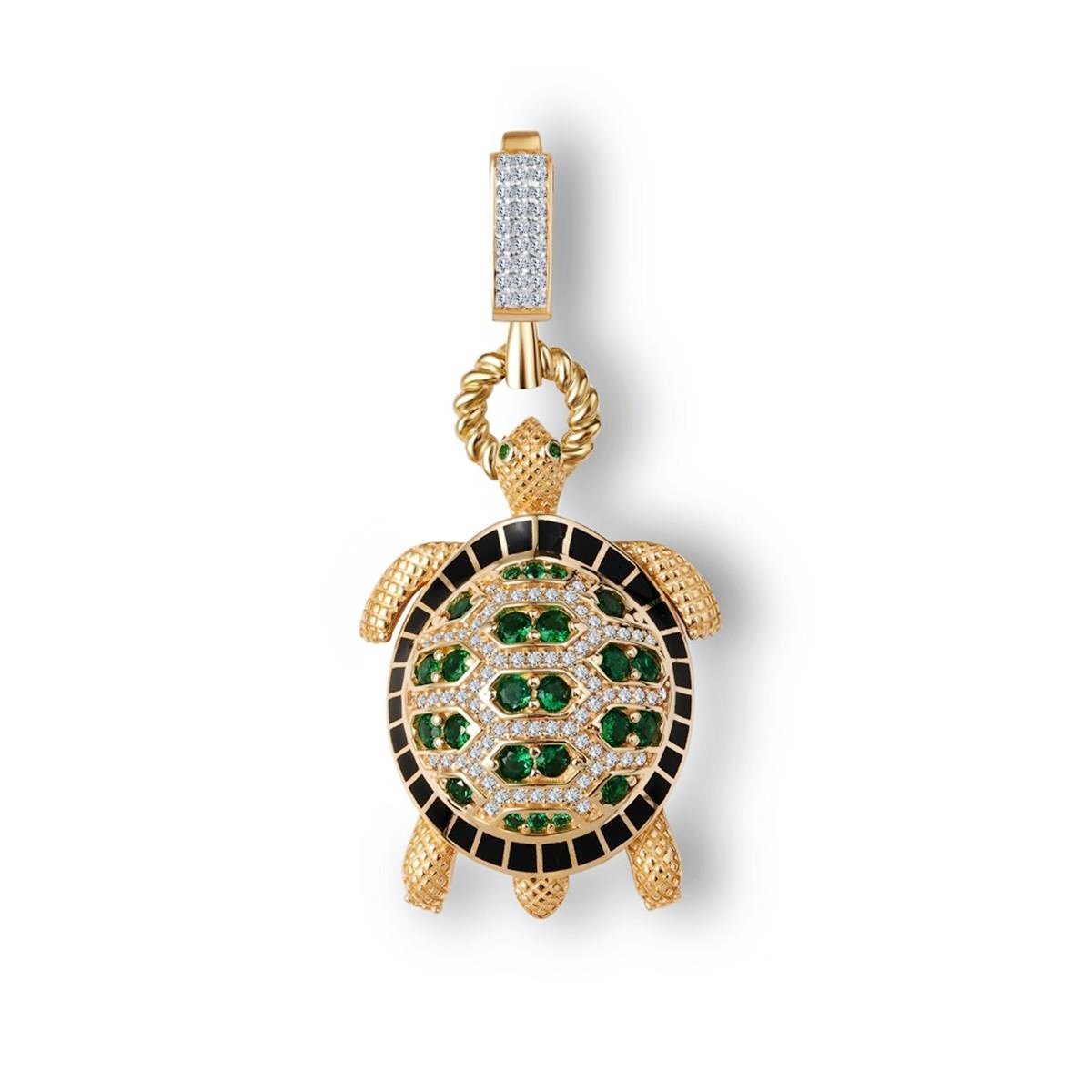 14 Ayar Altın Kaplumbağa Kolye Ucu Charm