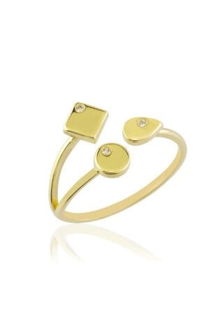 14 Ayar Altın Fantezi Çatal Yüzük