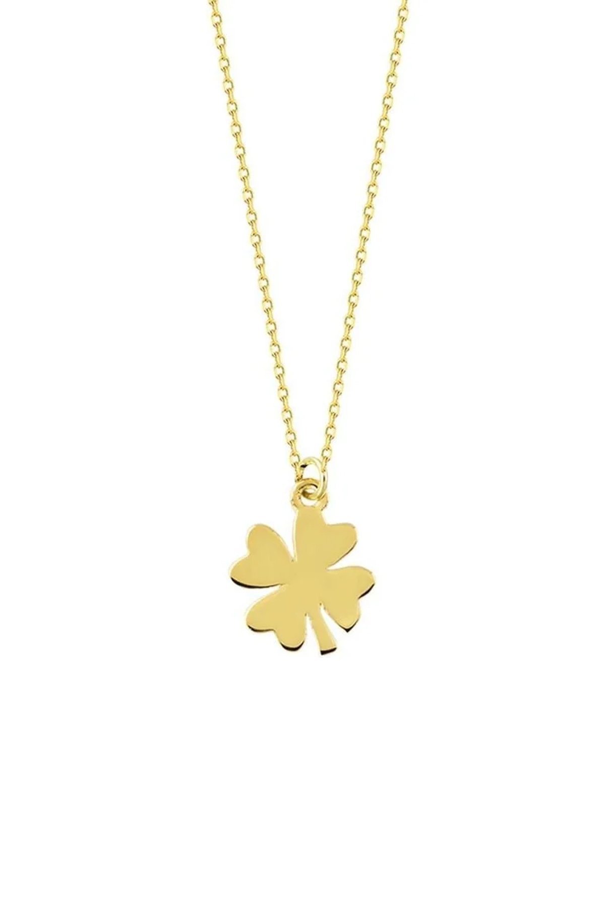 14 Ayar Altın Yonca Kolye