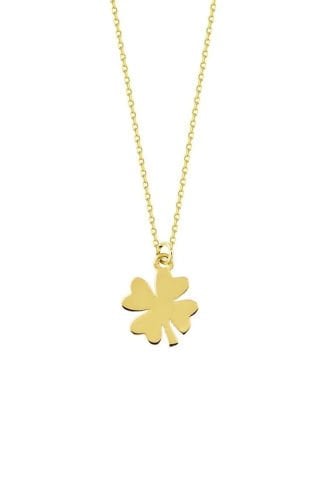 14 Ayar Altın Yonca Kolye