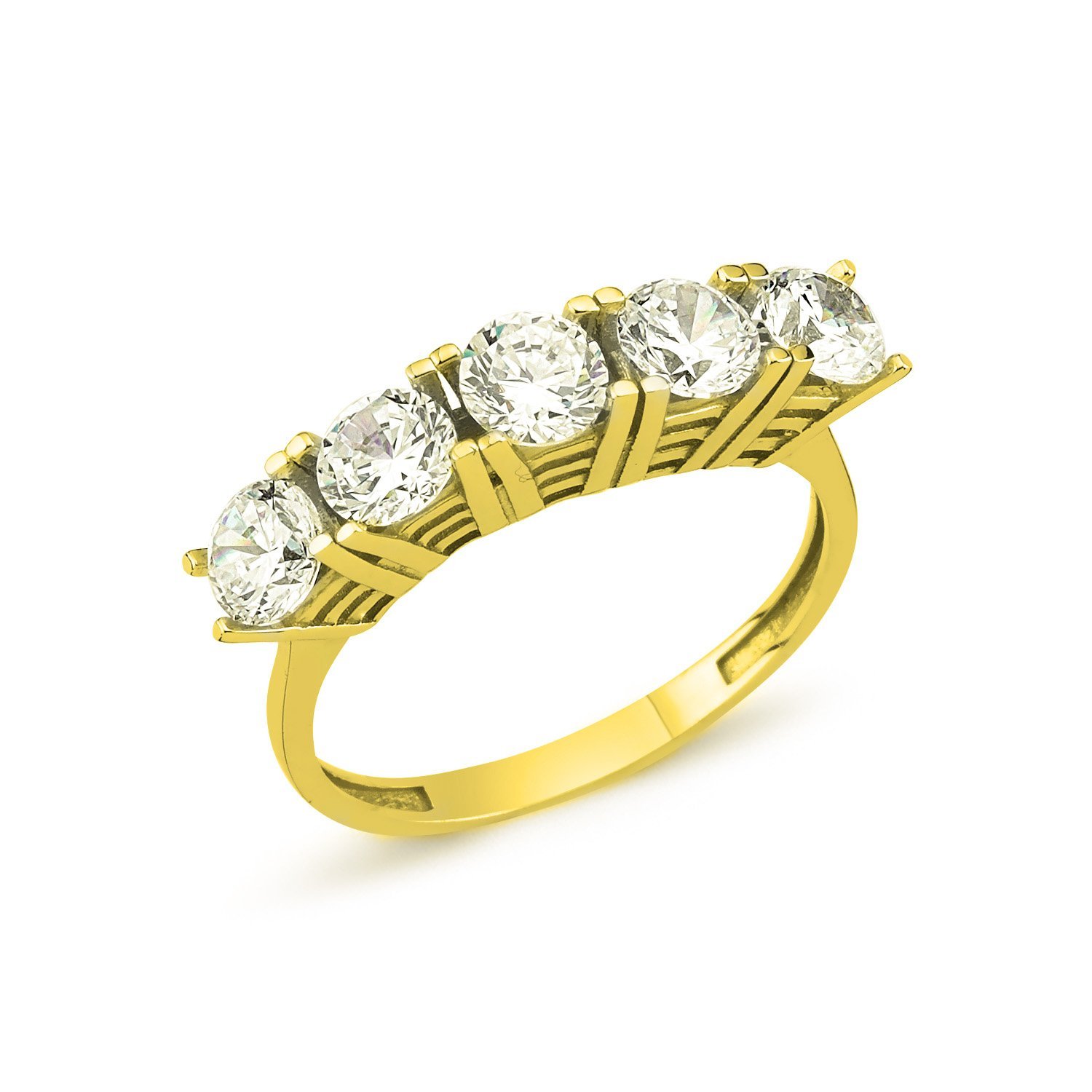 Ray Modeli Beştaş Altın Yüzük