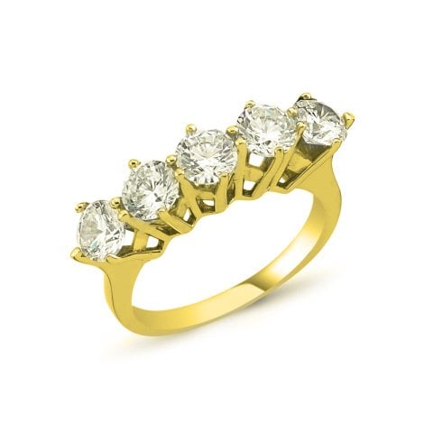 Kral Tacı Modeli Beştaş Altın Yüzük