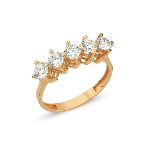 Neşeli Kalpler Modeli Beştaş Altın Yüzük