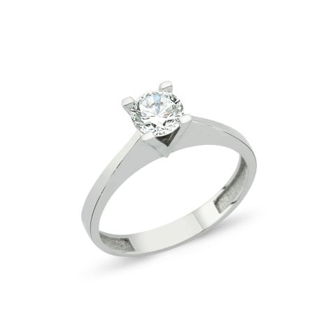 Klasik V Montür Tektaş Altın Yüzük