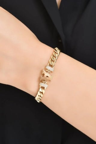 14 Ayar Altın Altın Harfli Bileklik