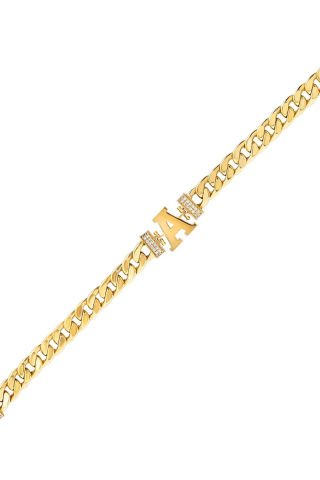 14 Ayar Altın Altın Harfli Bileklik