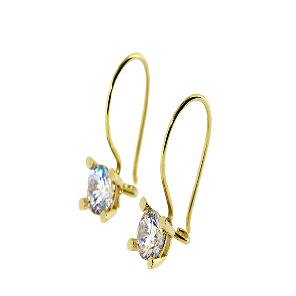 Tektaş Dört Tırnak Sallantılı Altın Küpe