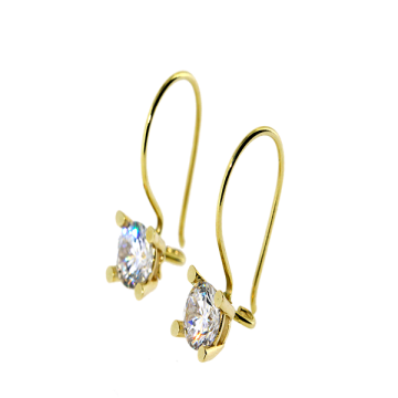 Tektaş Dört Tırnak Sallantılı Altın Küpe