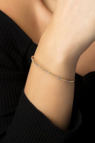 14 Ayar Altın İtalyan Kelepçe Bilezik