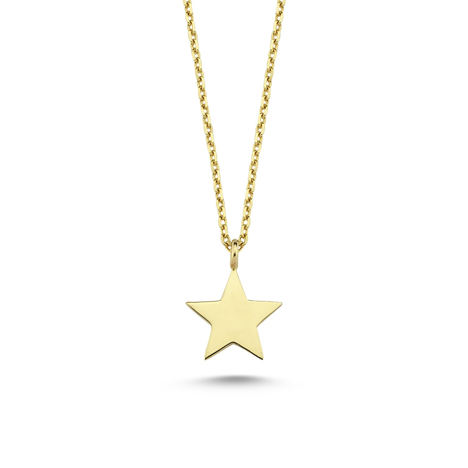 Yıldız Taşşsız Altın Kolye
