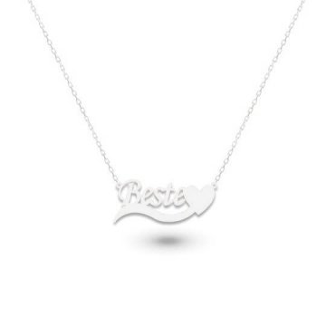 İsimli Alt Puntolu Kalpli Altın Kolye