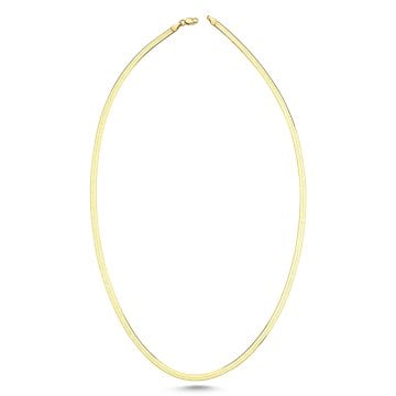 Balıksırtı Altın Zincir Kolye