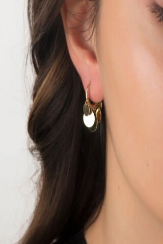 14 Ayar Altın Halka Sallantılı Shakira Küpe