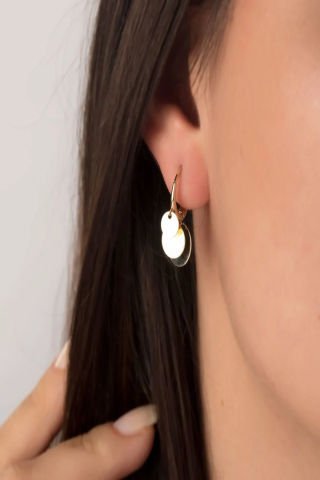 14 Ayar Altın Halka Sallantılı Shakira Küpe