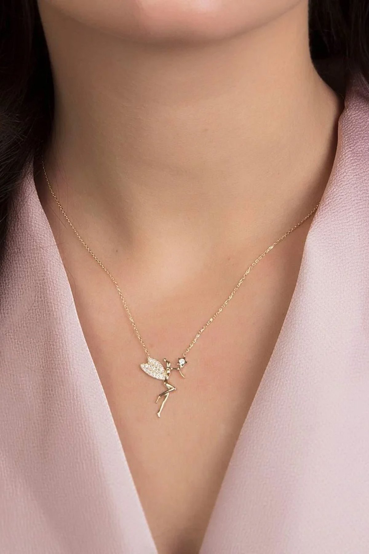 14 Ayar Altın Su Perisi Kolye