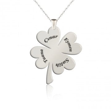 4 Yaprak Yonca İsimli Altın Kolye