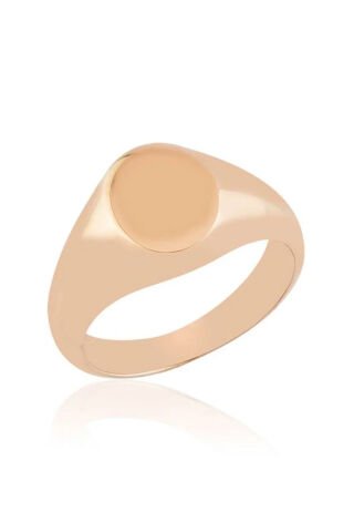 14 Ayar Altın Plaka Serçe Parmak Yüzüğü