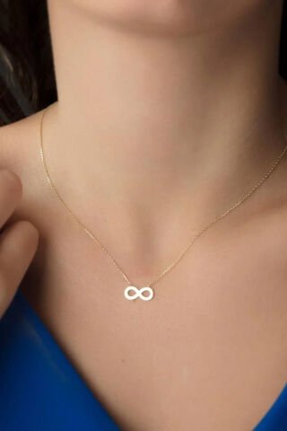 14 Ayar Altın Sonsuzluk Kolye Mini