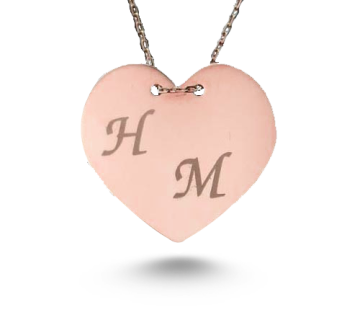 Kalp Şekli Plaka İsimli Kolye