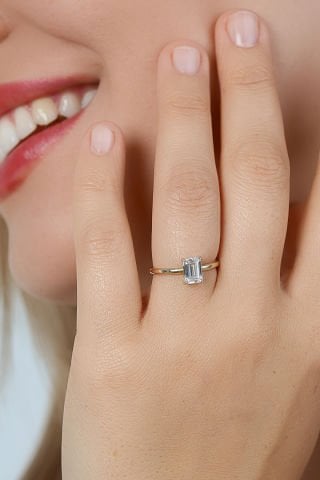 14 Ayar Altın Baget Yüzük