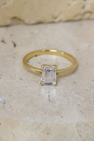 14 Ayar Altın Baget Yüzük