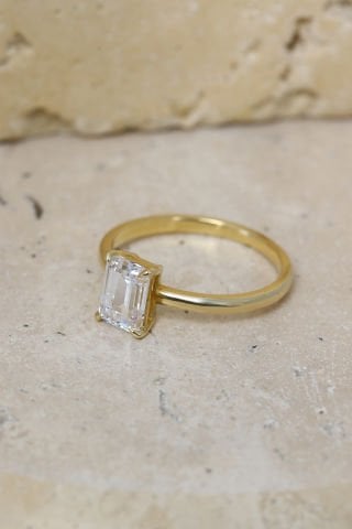 14 Ayar Altın Baget Yüzük