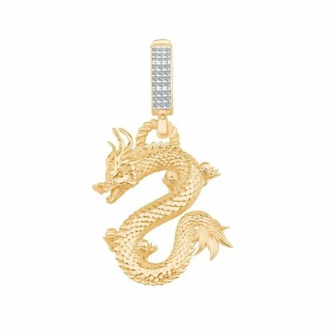 14 Ayar Altın Ejderha Charm