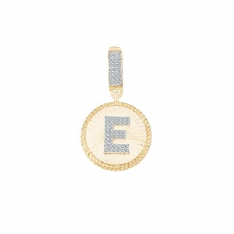 14 Ayar Altın Kalemli Harf Kolye Ucu Charm