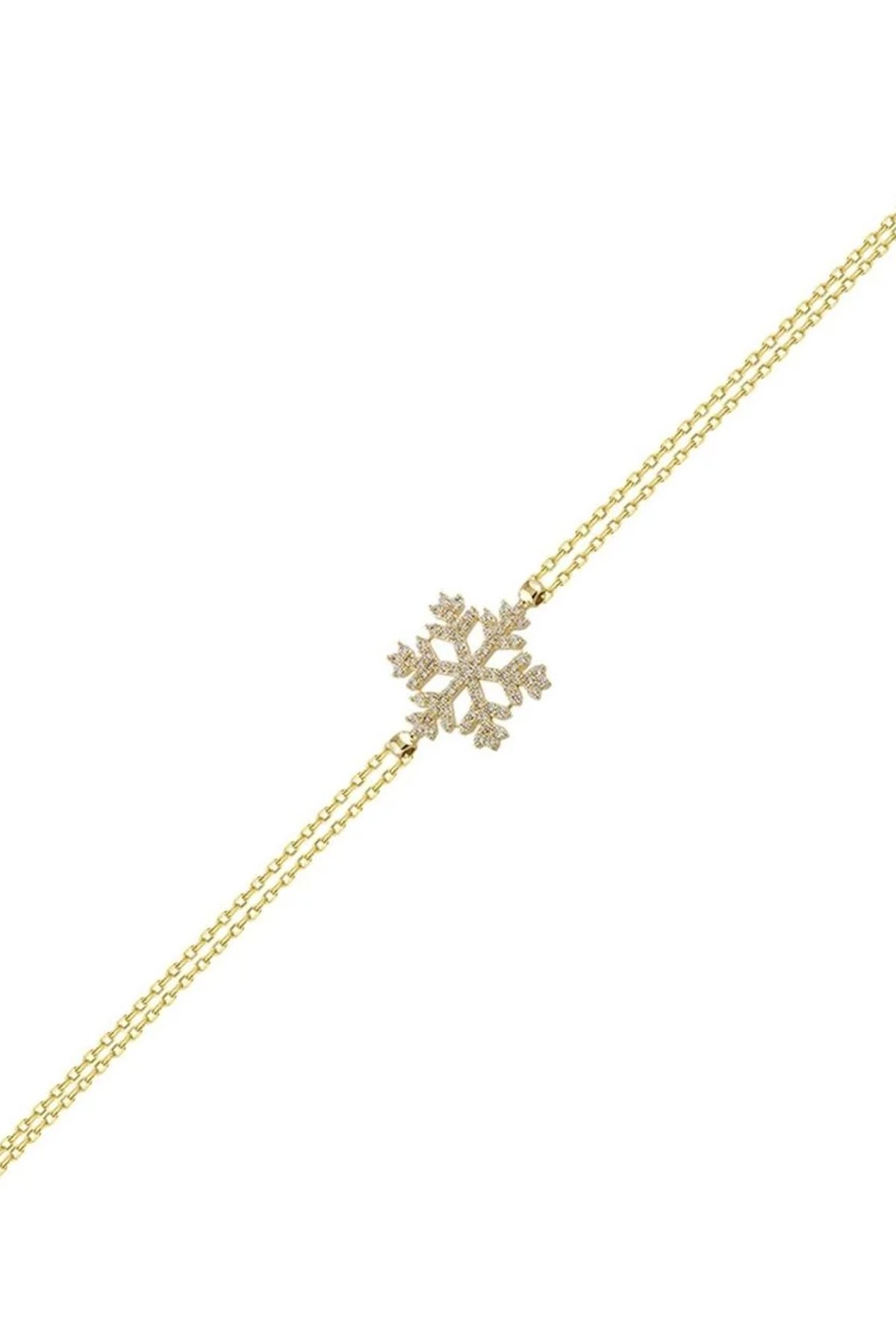 14 Ayar Altın Kar Tanesi Bileklik