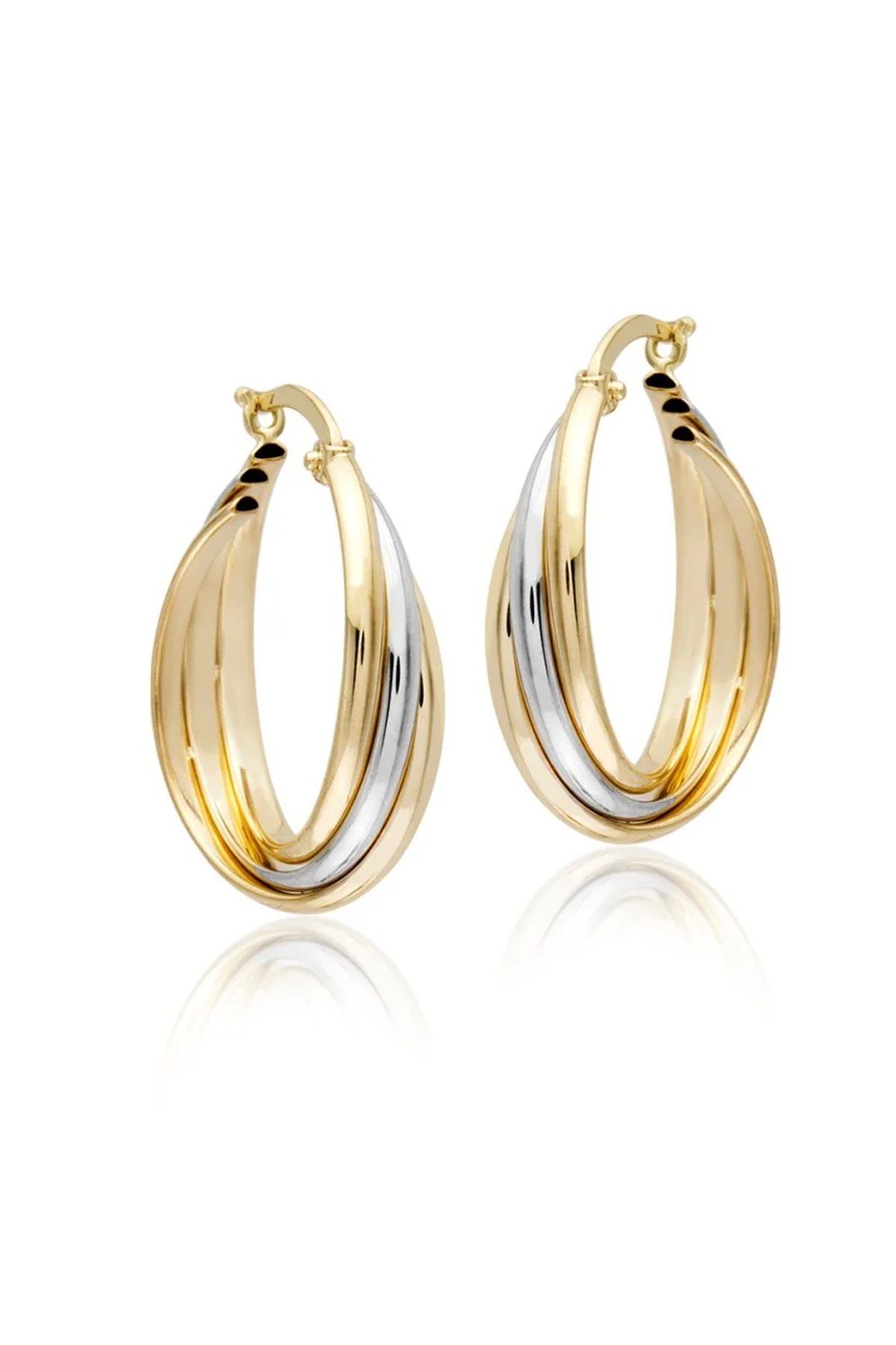 14 Ayar Altın Halka Küpe 3'lü