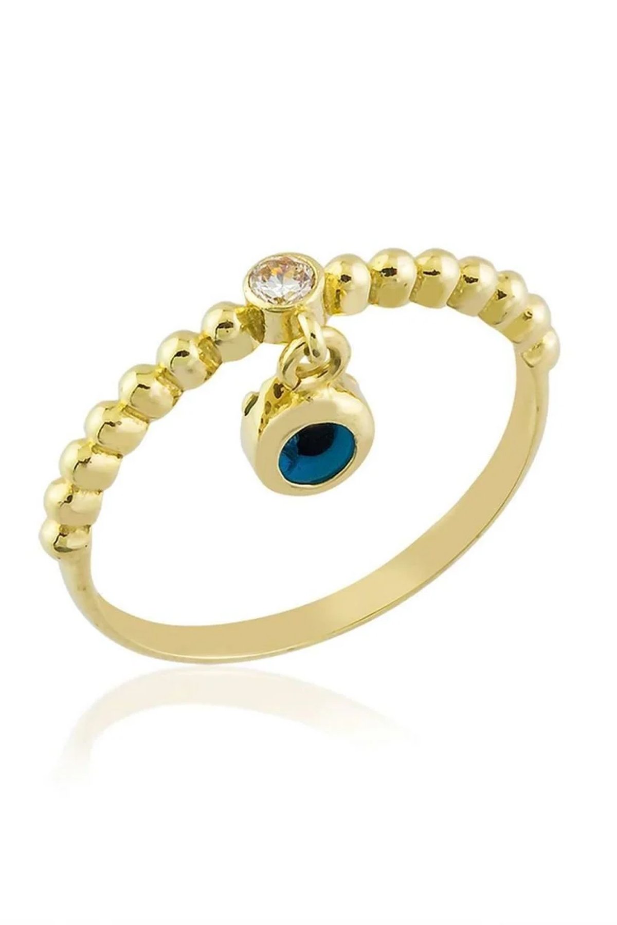 14 Ayar Altın Sallantı Gözlü Yüzük